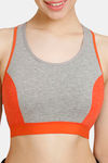Rosaline Low Impact Sports Bra With Racer Back - Cherry Tomato — thumbnail 5